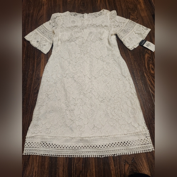Ralph Lauren Off-White Lace Dress! NWT Sz 10 So Pretty! SAVE 15%! - Picture 14 of 14